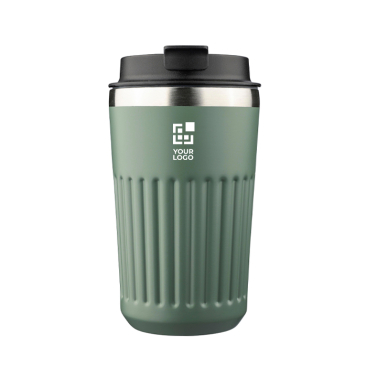 To-go-Becher aus recyceltem Edelstahl, doppelwandig, 400 ml