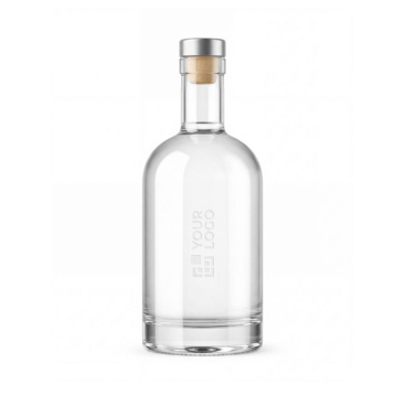 Glasflasche mit Aluminiumverschluss mit Logo, 750 ml