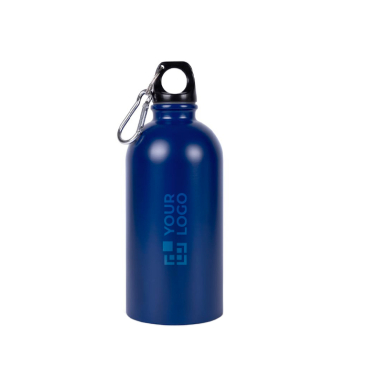 Flasche aus recyceltem Edelstahl mit silbernem Karabinerhaken, 500 ml