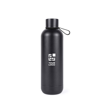 Thermoflasche aus Edelstahl mit Becher im Boden