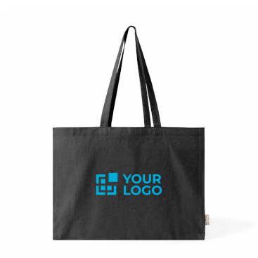 Oversize-Tasche aus recycelter Baumwolle mit Bodenfalte