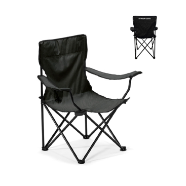 Aufklappbarer Stuhl für Stand und Camping aus Polyester mit Ihrem Logo