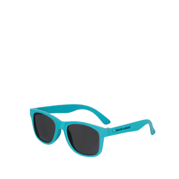 Kinder-Sonnenbrille aus Weizenstroh mit schwarzen Gläsern
