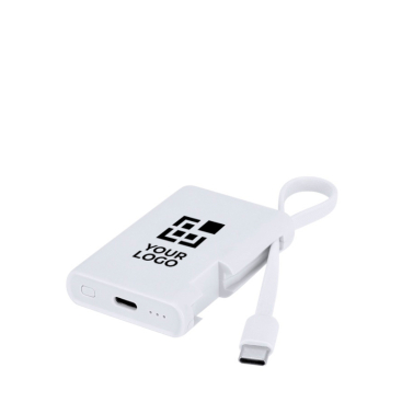 Kompakte weiße Powerbank, 2.000 mAh