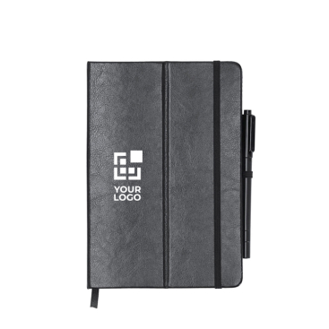 A5-Notizbuch mit Tafel und Ständer aus Kunstleder mit liniertem Papier