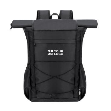 Rolltop-Rucksack aus RPET mit Doppelverschluss, Laptopfach 15''
