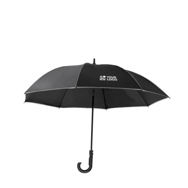 Windfester Regenschirm mit reflektierenden Kanten Ø120