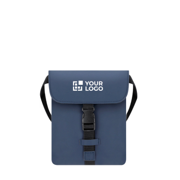 Umhängetasche aus Kunstleder mit Mitteltasche und Schnallenverschluss