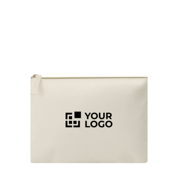 Kulturbeutel aus Kunstleder mit Reißverschlussfach