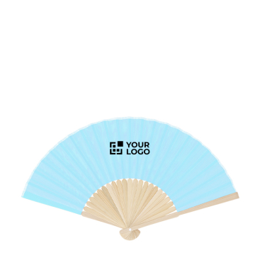 Fächer mit Bambusstreben und Polyestergewebe in Farben