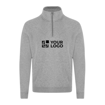 Unisex Sweatshirt mit Halb Reißverschluss, angeraut, 280 g/m²