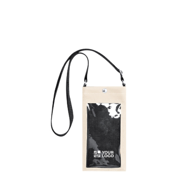 Umhängetasche aus Kunstleder mit Sichtfenster und Touchfunktion