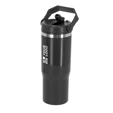 Thermobecher mit Doppelwand, Strohhalm und Tragegriff 900 ml