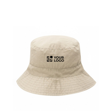 Weicher Nylon Bucket Hat mit Kordelzug, verstellbar