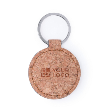 Runder Kork Schlüsselanhänger aus Kork mit Lasergravur Eco Round