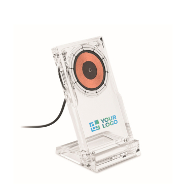 Handyhalter transparent mit Wireless Charger 15W