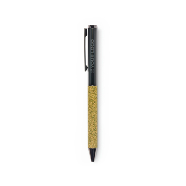 Drehbarer Kugelschreiber aus recycelten Materialien, blaue Tinte