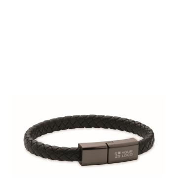 PU-Armband geflochten mit Ladekabel 60W
