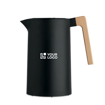 Kanne aus recyceltem Edelstahl mit Holzgriff, 1 L