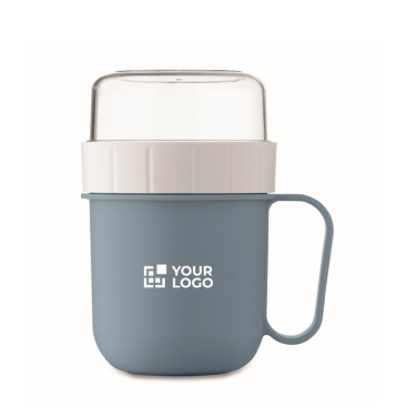 Frühstücksbecher To-Go mit 2 Fächern 450 ml