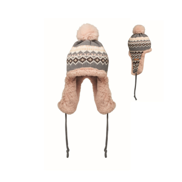 Fleece/Polyester-Mütze mit Ohrenklappen