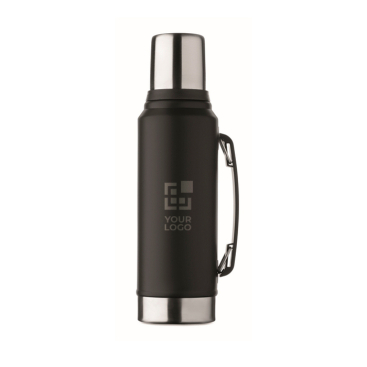 Thermoskanne recycelter Edelstahl mit Becher 1L