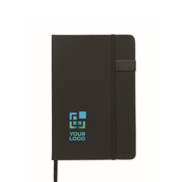 Schwarzes Hardcover-Notizbuch mit USB A5