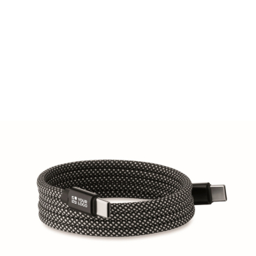 Magnetisches geflochtenes RPET Typ C-Kabel 60 W, 1 m