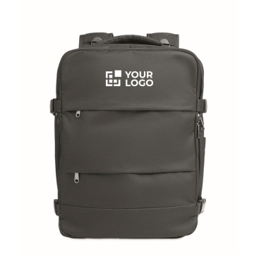 Erweiterbarer Kabinenrucksack aus RPET-Polyester 600D 15''