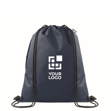 Kordelrucksack aus RPET mit Seitentasche und Reißverschluss