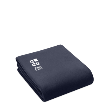 Bedruckte Fleecedecke aus RPET für Marketingevents im Winter, 180 g/m2
