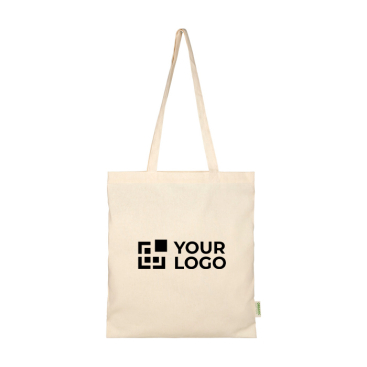 Einkaufstasche aus Baumwolle 140 g/m2 Ansicht mit Druckbereich