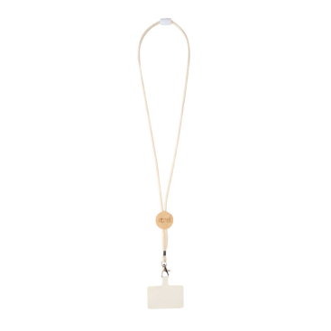 Handy-Lanyard mit umweltfreundlichem Bambusdetail in der Mitte