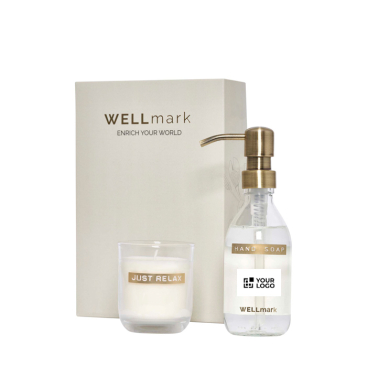 Set aus Spender und Duftkerze aus Glas WELLmark 250 ml