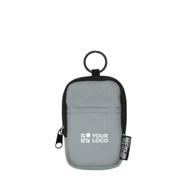 Wasserabweisendes Münzportemonnaie aus recyceltem Polyester mit Clip