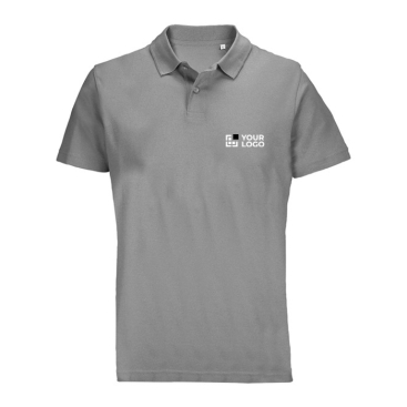 Unisex-Polo 100% Baumwolle, Kragen mit 2 Knöpfen 