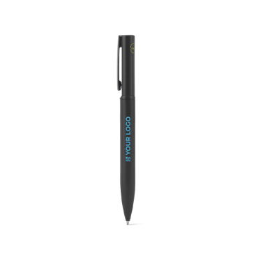 Eleganter Kulli aus 60% recyceltem Metall mit Clip (blaue Tinte)