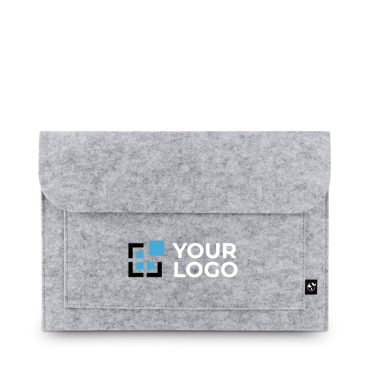 Laptopsleeve aus recyceltem Filz mit Fach, 14
