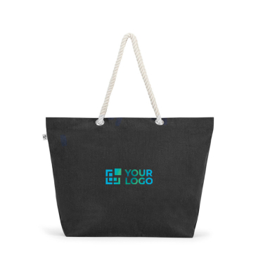 Strandtasche aus recycelter Baumwolle mit langen Henkeln 220 g/m2