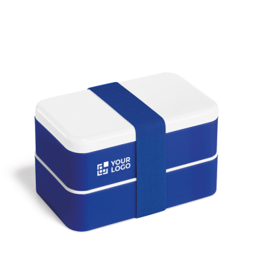 Frischhaltebox aus Stahl mit Deckel und Besteck Ansicht mit Druckbereich