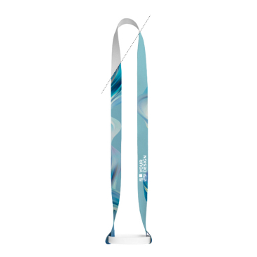 Lanyard aus recyceltem Polyester mit Silikon-Becherhalter 2cm