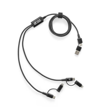 6-in-1-USB-Kabel Alu & rPET, ultraschnell, vielseitig