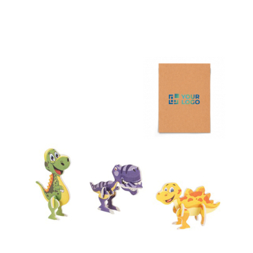 3D-Puzzle in Dinosaurierform (3 Stück), ideal für Kinder