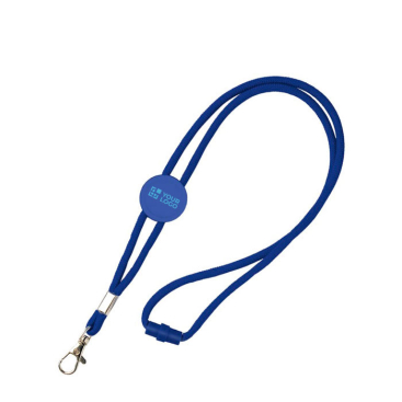 Verstellbares Lanyard aus Polyester mit Karabiner, 3 cm Ansicht mit Druckbereich