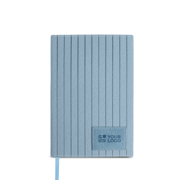 A5 Notizbuch aus strukturiertem PU mit personalisierbarem Patch