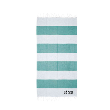 Strandtuch aus Baumwolle und Polyester, 90 x 180 cm,180 g/m2 Ansicht mit Druckbereich