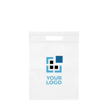 Kleine bunte Non-Woven-Tasche mit gestanztem Griff, 80 g/m2 Ansicht mit Druckbereich