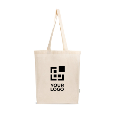 Tasche mit vollständiger Bodenfalte und langen Henkeln 140 g/m²