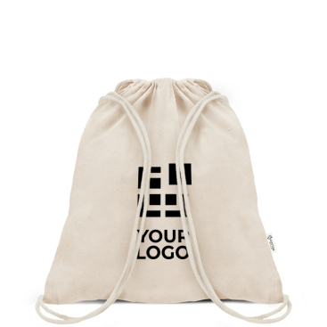 Kordelzug Rucksack aus recycelten Materialien 140 g/m²