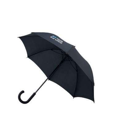 Automatischer Regenschirm aus Carbon-Polyester mit Gummigriff, Ø 103 Ansicht mit Druckbereich